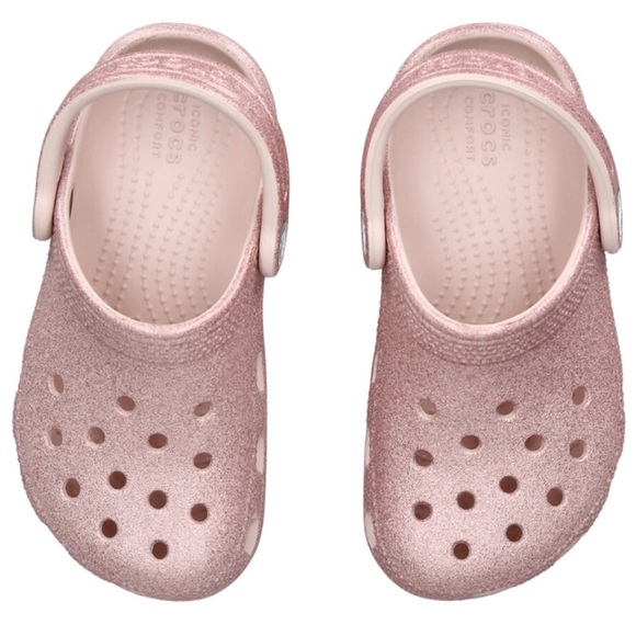 CROCS Other - CROCS KIDS, Classic Glitter Clogs